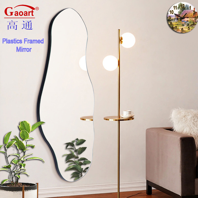 Grand miroir de décoration de chambre à coucher dans le style Art déco pour le design miroir de rasage ovale