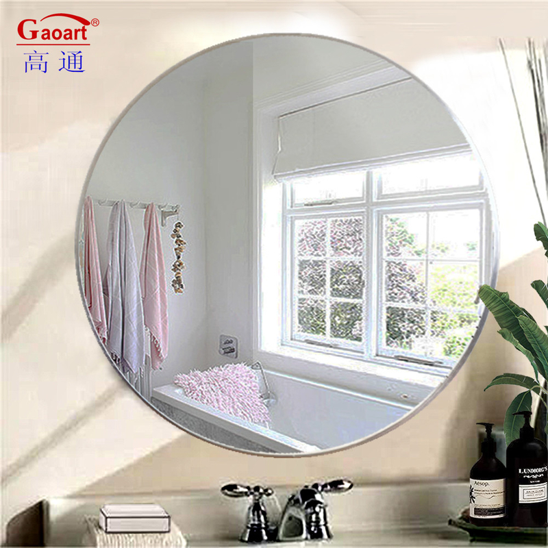 Design Art Déco Style maison magasin de vin miroir murale encadré cadre en aluminium Drapeau à bâton