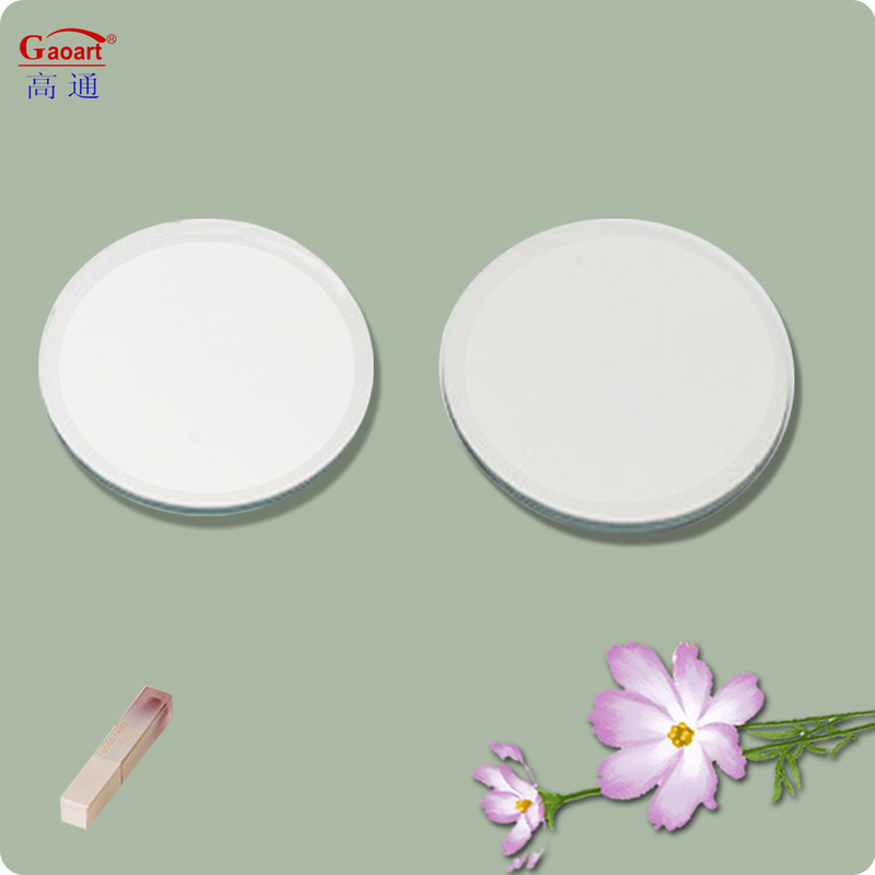 Décoration de la maison Longueur complète ronde 80 cm plateau adhésif murale miroir de salle de bain sans cadre bidirectionnel