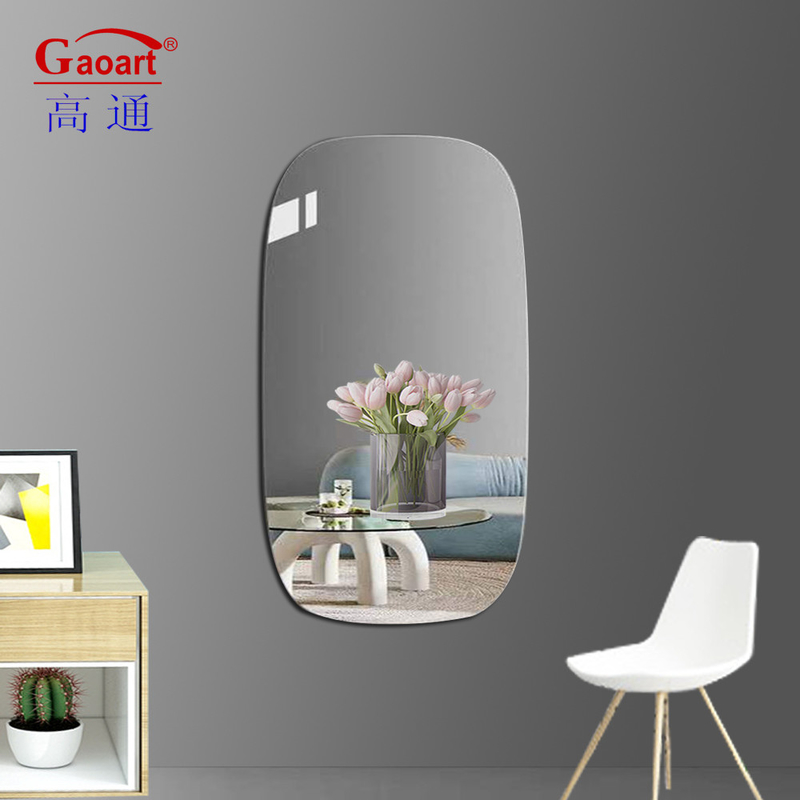 Taille personnalisée Couloir en verre Salon de beauté salle de bain maquillage Meubles de salle de bain Décoration de maison avec lumière