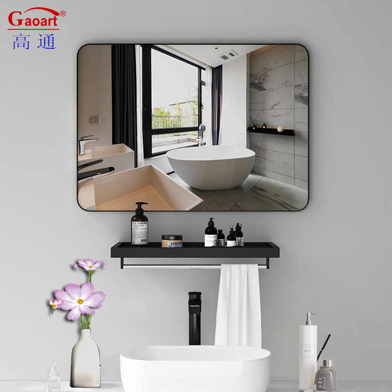 Taille personnalisée Cadre noir Miroir murale suspendu de longueur complète pour la maison et le dressing