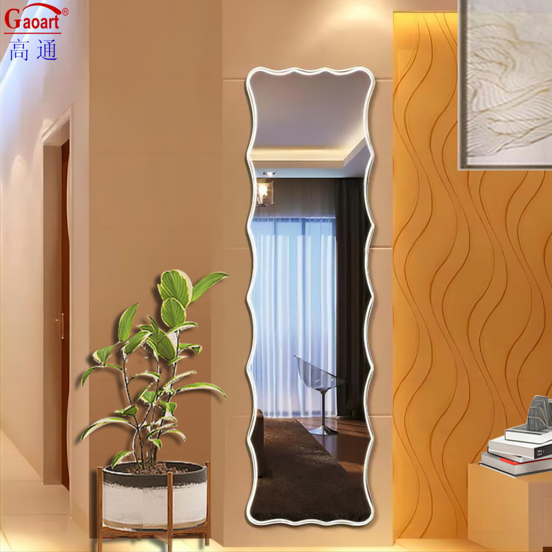 Étiquette LED en verre à bille Miroir de salle de bain pour l'éclairage de la maison et de l'hôtel