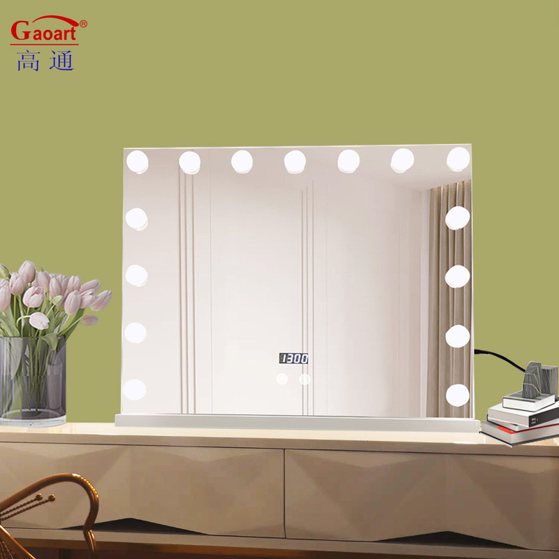 Emballage en carton individuel Décoration de la maison LED moderne Petite avec miroir lumineux Hollywood