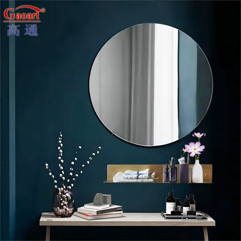 Décoration de salle de bain en argent miroir unique