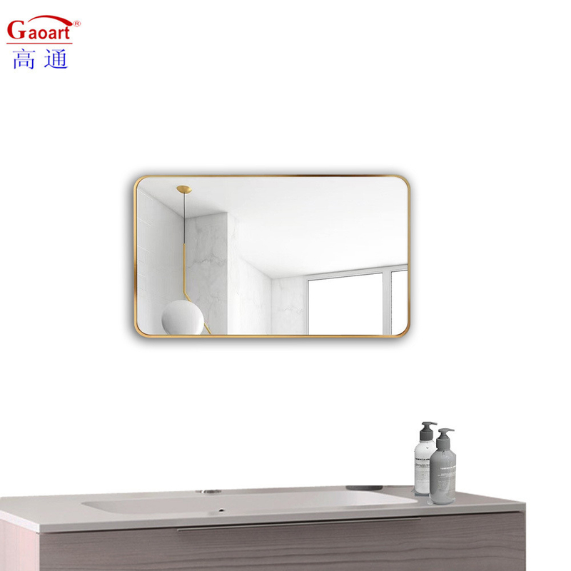Cadre en alliage d'aluminium moderne décoratif personnalisé à longueur réelle miroir mural blanc suspendu