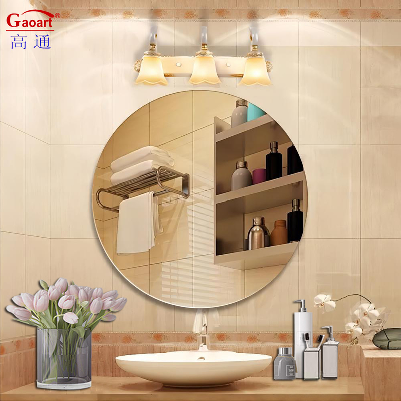 Miroir murale de mode de taille personnalisée pour la vanité de l'hôtel et la décoration de la salle de coiffure