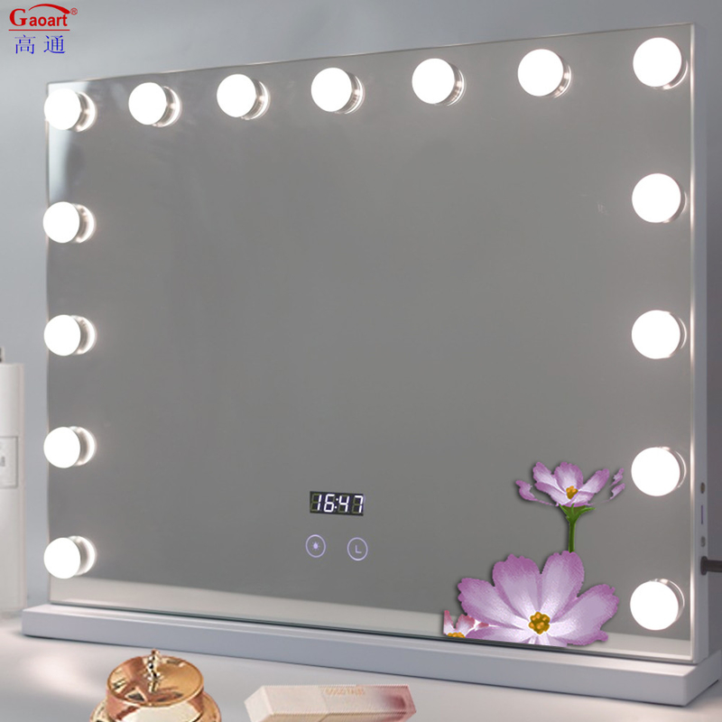 Hollywood Big Fill Corps Maquillage éclairé Full Wall Salon de coiffure léger Vanité Miroir cosmétique
