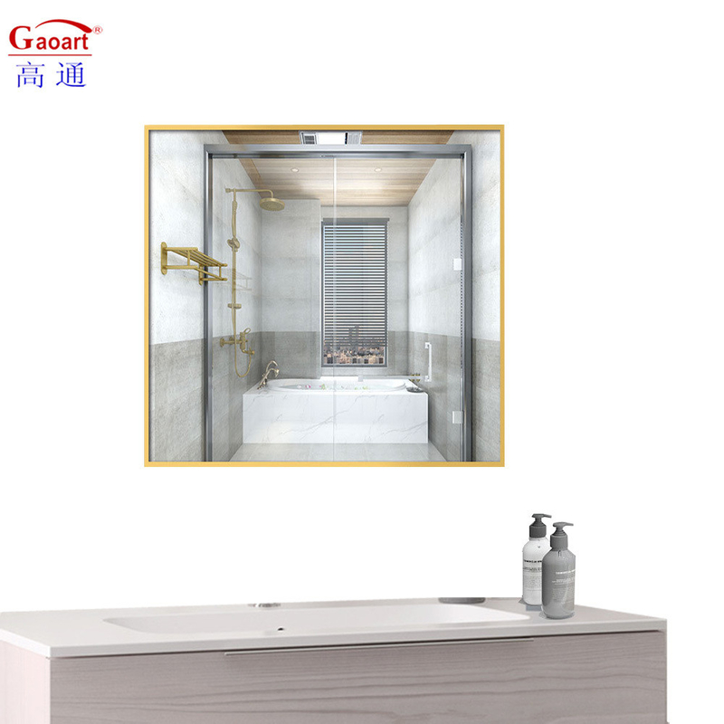 De grande variété de plancher debout en aluminium miroir de décoration de maison avec cadre noir