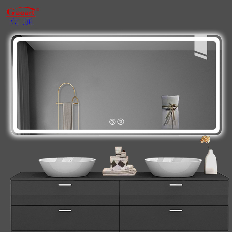 Grand miroir murale rétroéclairé intelligent pour la taille personnalisée et les occasions quotidiennes