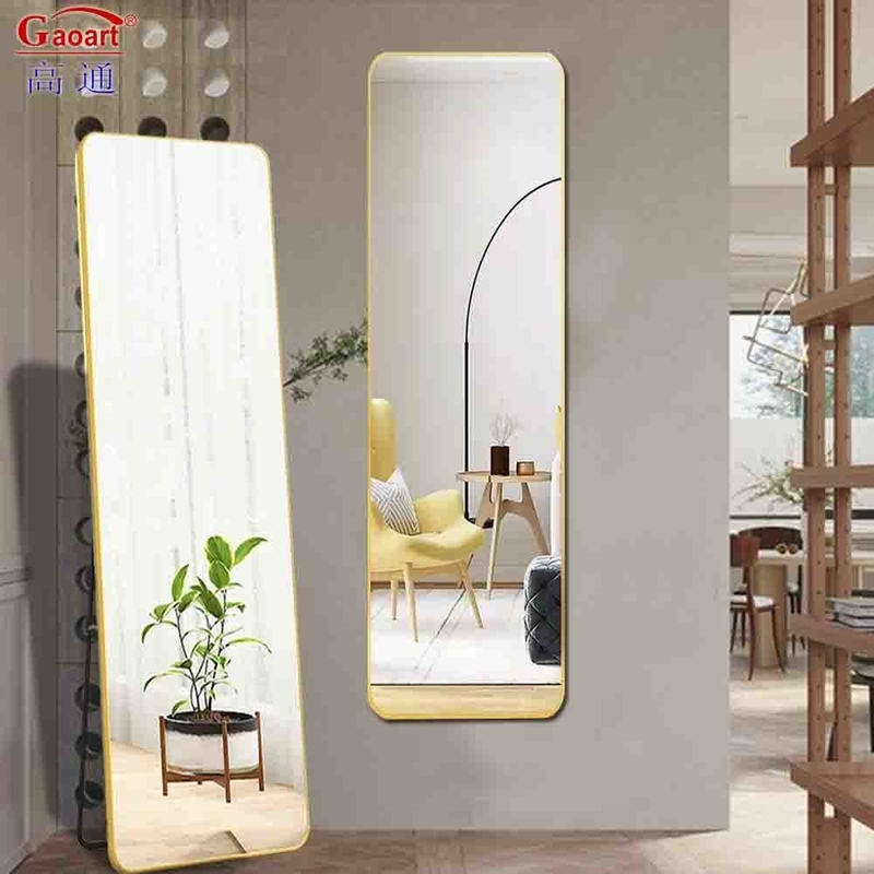Grand miroir de sol artisanal décor mural longue longueur plein miroir de mode pour la maison
