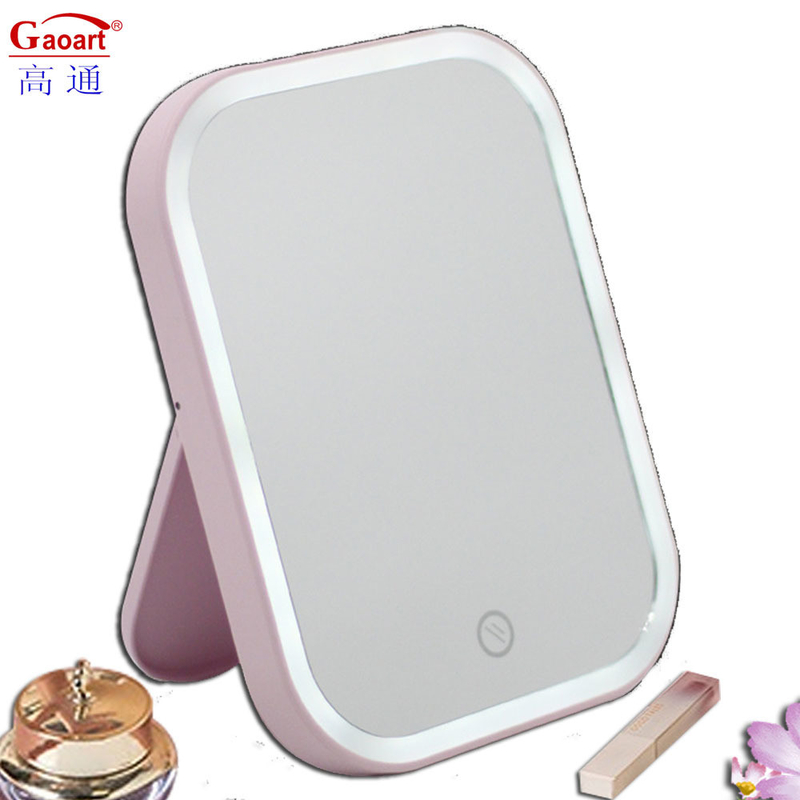 Moderne salle de bain élégant portable compact 1 pouce 50 pcs miroir lumineux LED pour femme