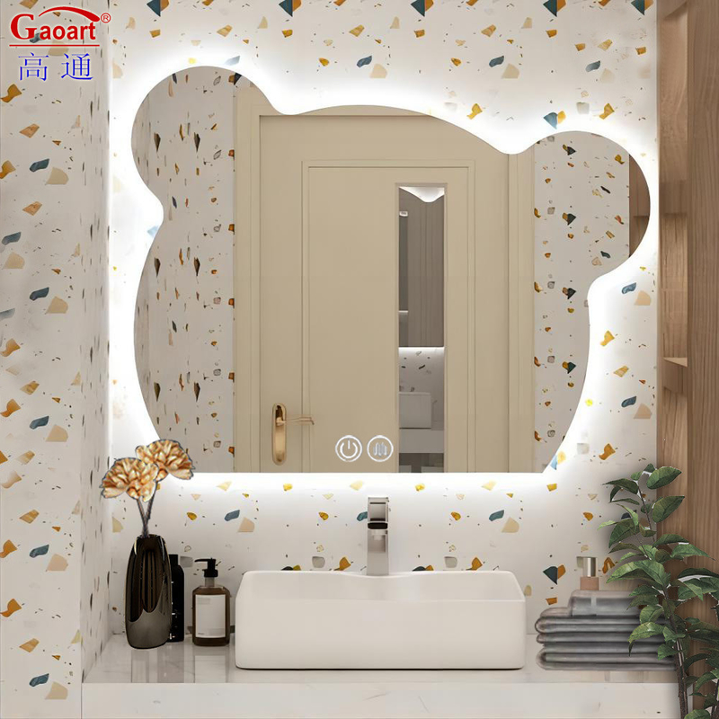 Licence miroir d'argent LED douche de salle de bain imperméable pour la décoration de la maison et le salon