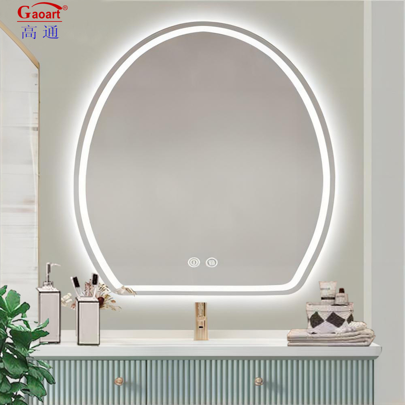 Salon de fitness intelligent fixé miroir murale de vanité pleine longueur avec lumière LED ronde