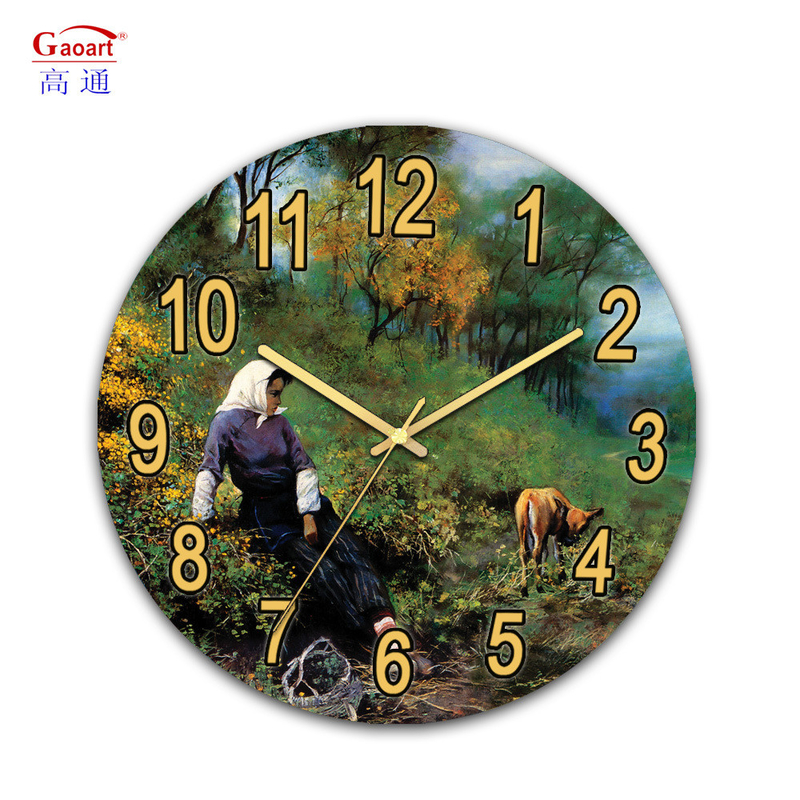 Classique verre trempé miroir cuisine sublimation manteau salon pendentif visage horloge UV