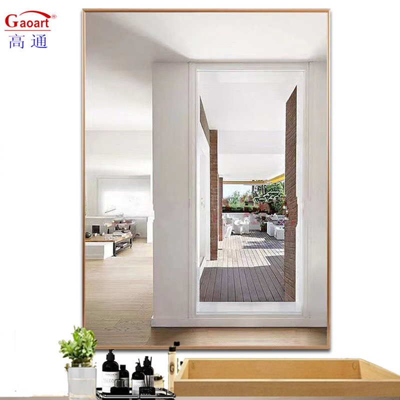 Taille personnalisée Miroir en verre en alliage d'aluminium pour une décoration murale originale et unique