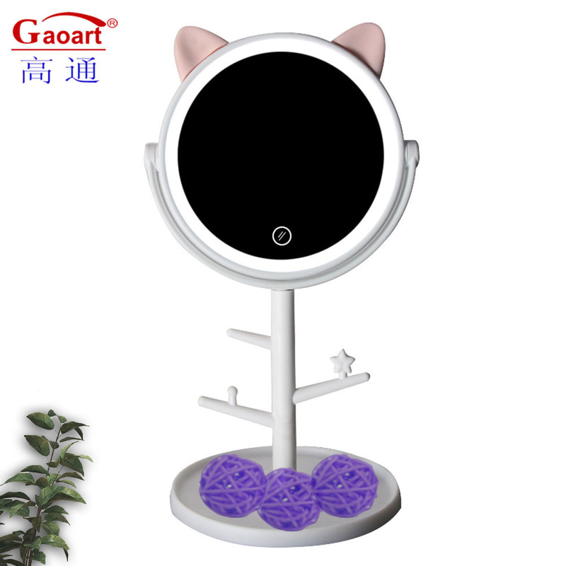 Logo personnalisé miroir de maquillage LED Portable et pratique pour les soins cosmétiques en déplacement