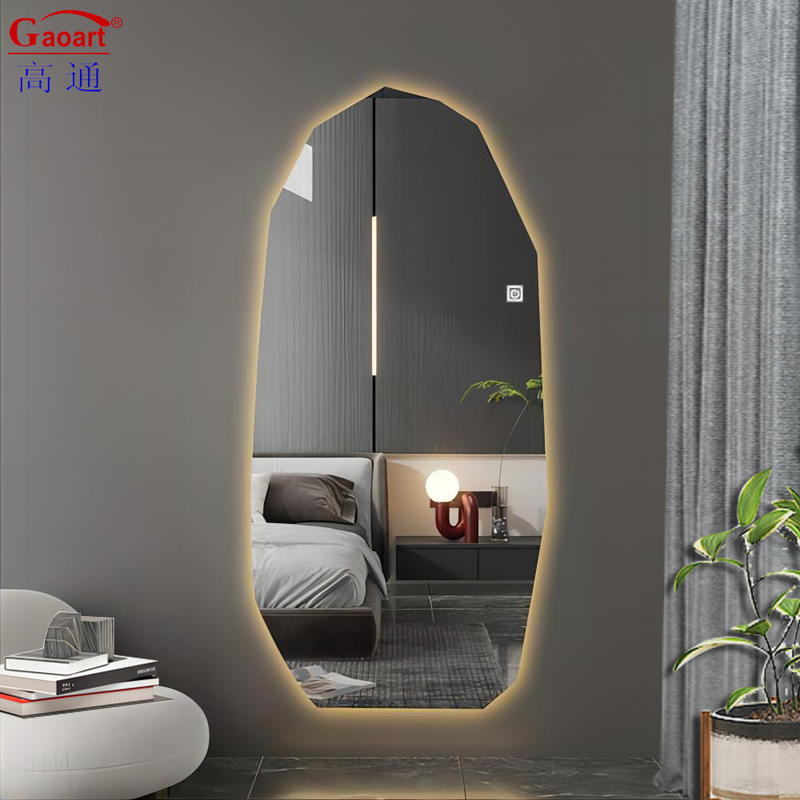 Miroir en verre anti-brouillard rétroéclairé à LED Miroir murale pour le maquillage intelligent dans la salle de bain