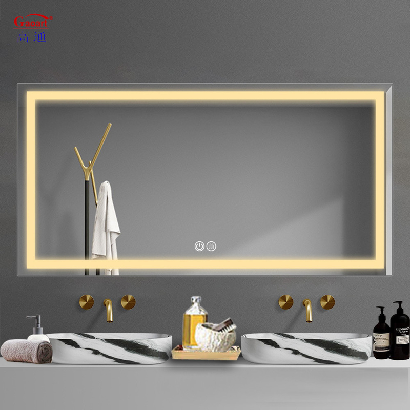 Commutateur tactile Mode Ronde LED Light Paroi Pleine longueur Douche Dortoir sans brouillard Décoration Smart Pour le miroir de salle de bain