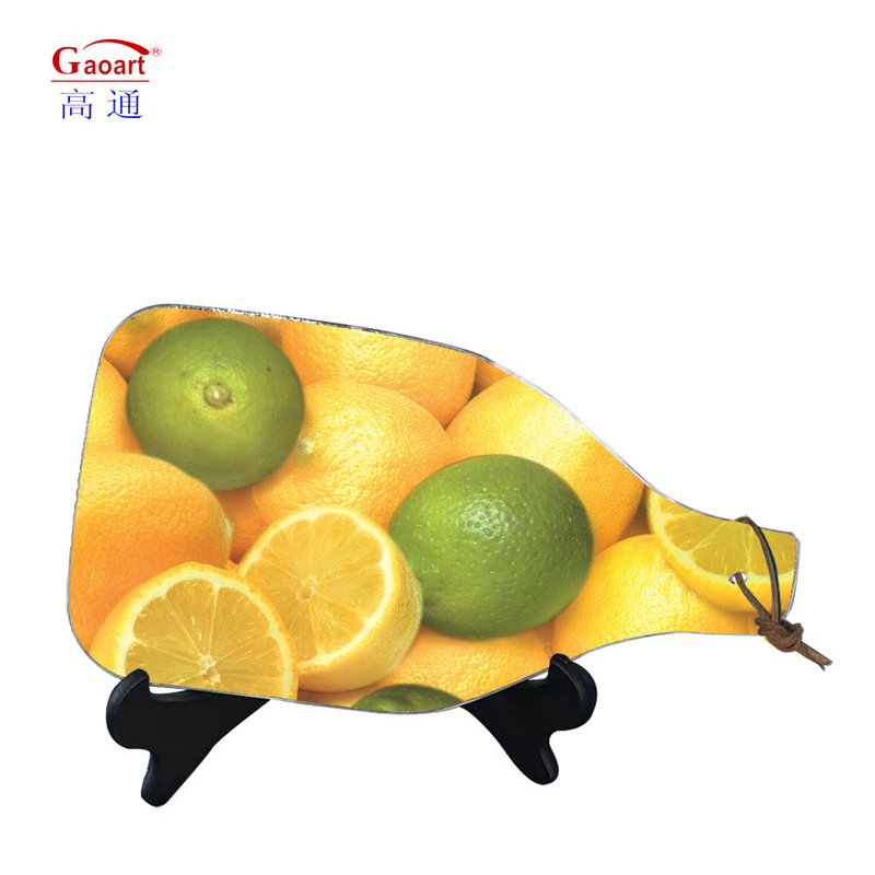 Couleur personnalisée Cuisine incassable Carré Tablette de coupe de verre trempé pour tranche de fromage