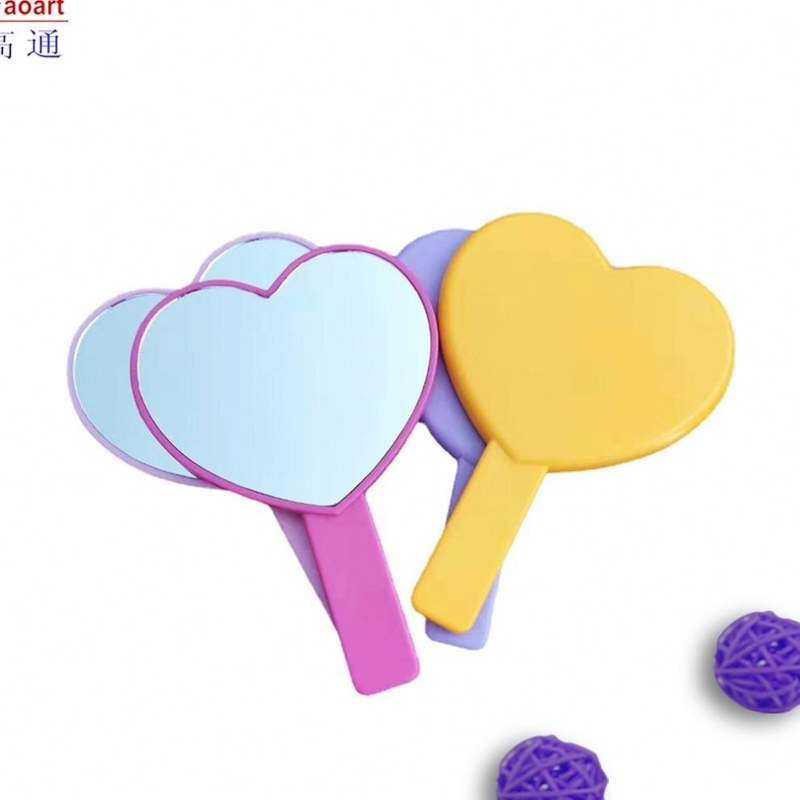 Compact cercle cosmétique maquillage petit miroir style de conception mode miroir en plastique