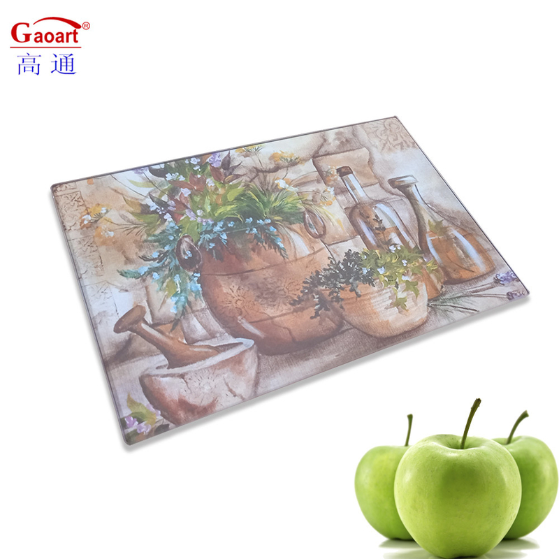Moderne design toutes les saisons verre trempé fromage tranche placemats pour couper et servir