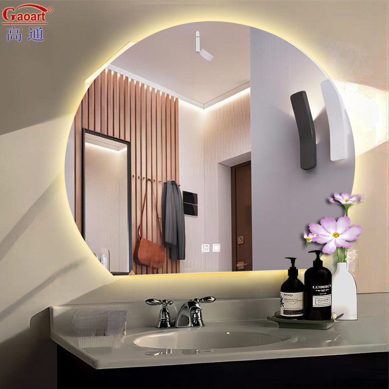 Décoration de salle de bain Style de design moderne Rétroviseur LED sans cadre avec fonction sans brouillard