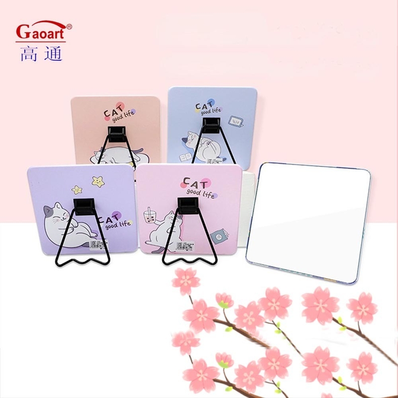Voyage debout Cute Stand Top Make Up Table cosmétique avec miroir en métal et en verre