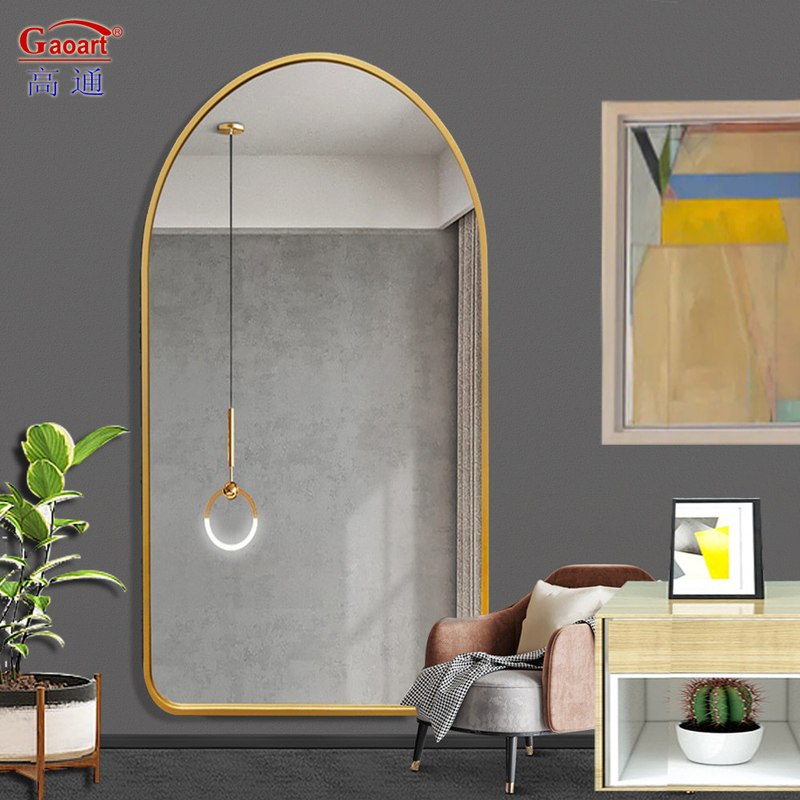 Miroir de salle de gym de taille personnalisée pour la décoration de salle de bain de maison et d'hôtel de style européen