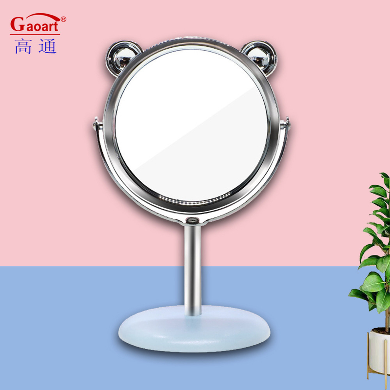 Emballage personnalisé mignon Petit plateau de table Voyage Cosmétique debout Espejo Maquillage Bureau miroir
