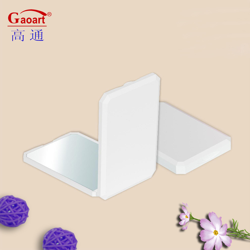 Tous les jours miroir en plastique en verre maquillage pliable Voyage en forme de cœur miroir logo