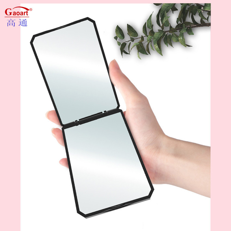 Style en forme de cœur Voyage pliable Vanité miroir en verre en plastique pour l' occasion quotidienne
