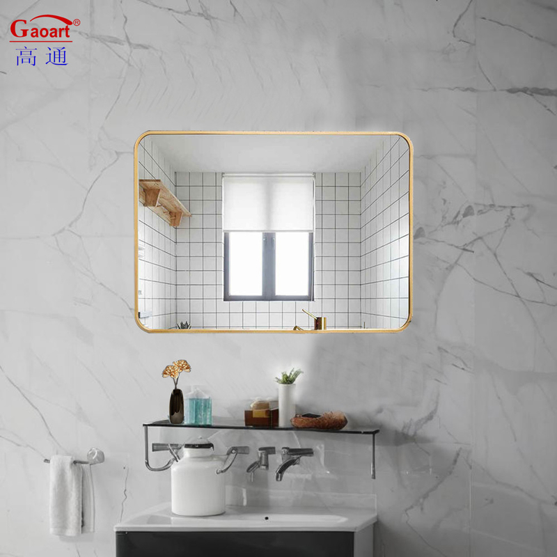 Décoration murale suspendue moderne miroir en aluminium pour la décoration de la salle de bain