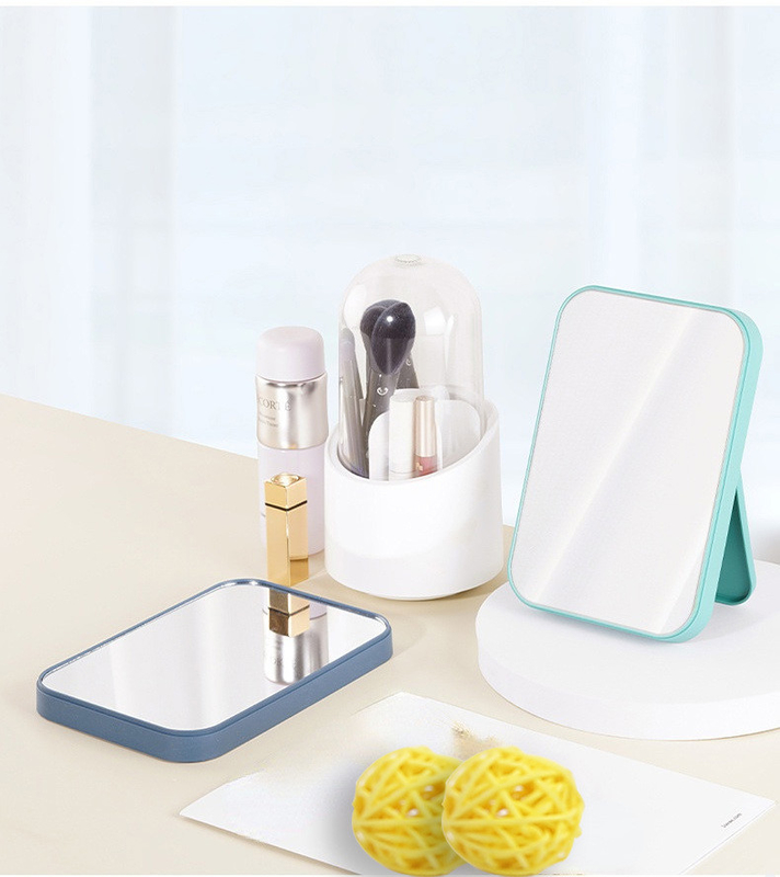 Mini cercle miroir cosmétique en cuir de dame Logo personnalisé et conception pour la pendaison au mur