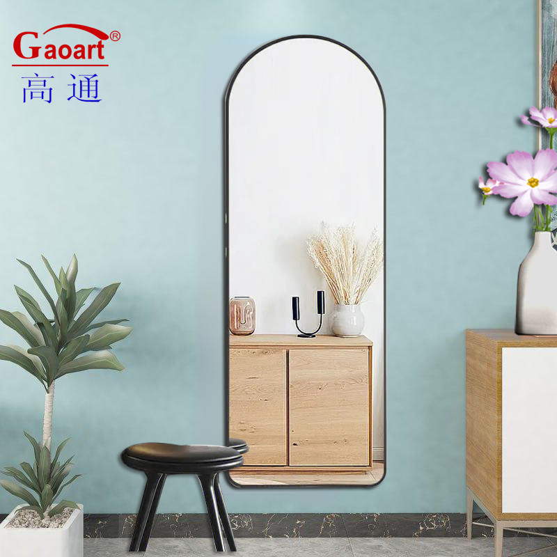 Maison d'art mural longueur du corps Salon salle de bain Grand vêtement Stand Stand Stand Mirror autocollant