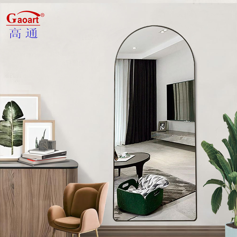 Décor de salle de bain moderne et élégant Salon de coiffure en métal Rétroviseurs en verre Luxe Rétroviseur à grande lumière