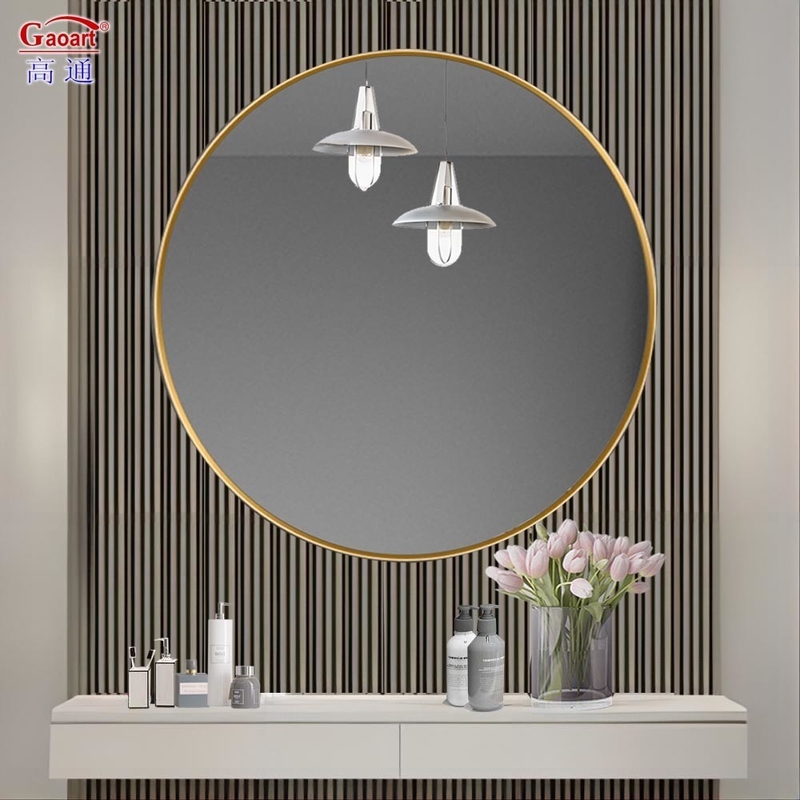 Taille personnalisée style rectangulaire miroir murale en verre argenté pour la décoration de chambre moderne