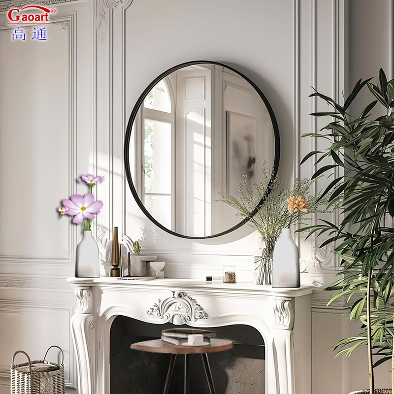 Nordic Silver Design Miroir en verre incassable en style ovale avec taille personnalisée
