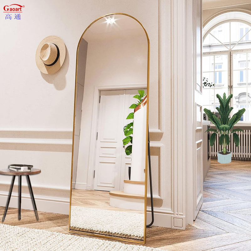 Cadre métallique de longueur complète Stand vestimentaire Miroir à voûte incassable pour la décoration de la maison ou du gymnase