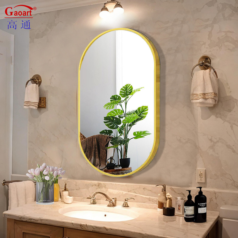 Miroir de salle de bain en alliage d'aluminium pour miroirs ovaux de tailles personnalisées